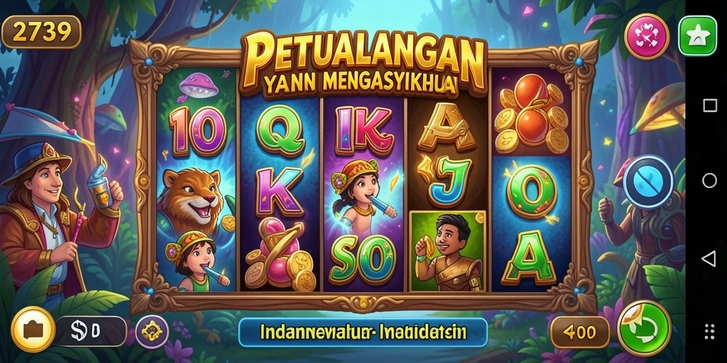 Tampilan gameplay menarik dari 2739 menunjukkan mesin slot yang seru.