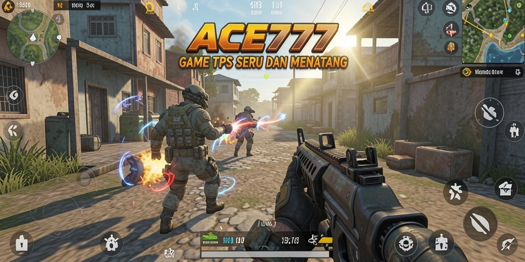 Tampilan menakjubkan gameplay ACE777 dalam mode TPS.