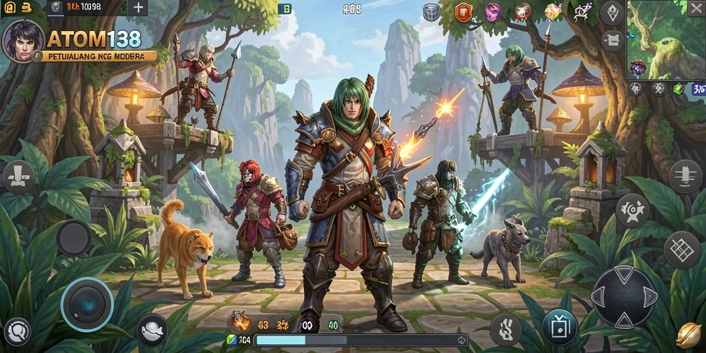Tampilan gameplay menarik dari ATOM138 dengan pertarungan yang dinamis.