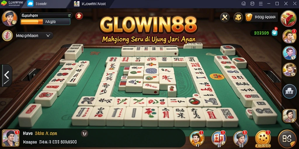 Screenshot gameplay GLOWIN88 menampilkan suasana permainan Mahjong yang seru.