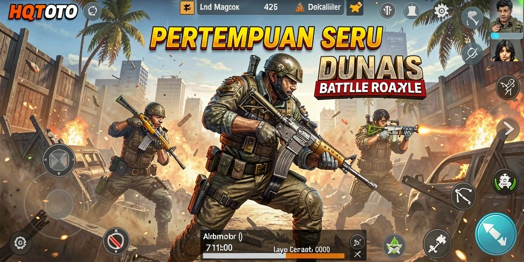 Tampilan gameplay HQTOTO yang memacu adrenalin dalam Battle Royale.