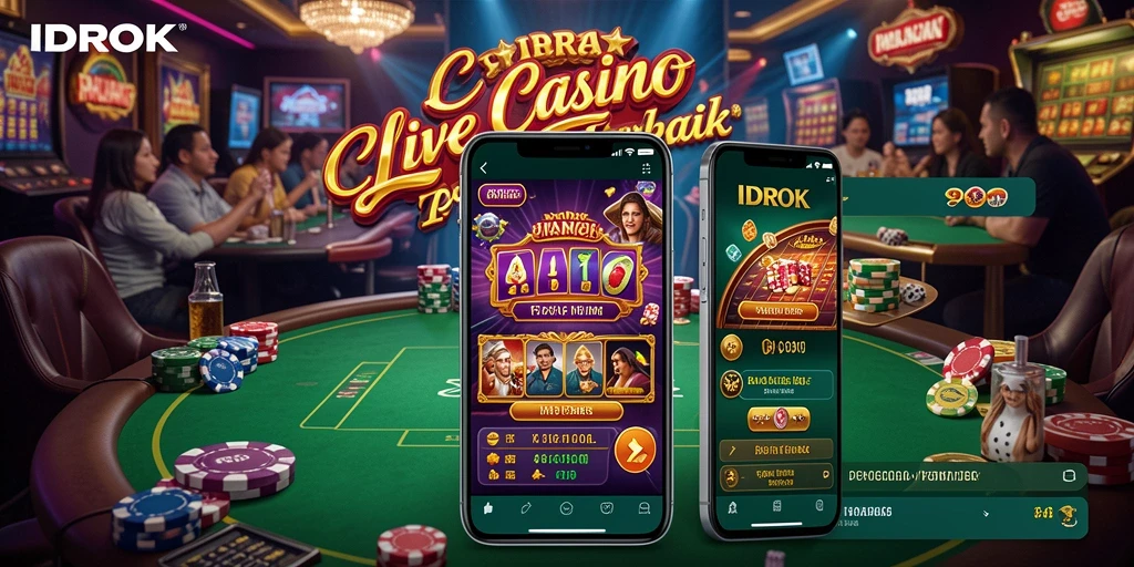Tampilan gameplay Live Casino yang menarik di IDROK.