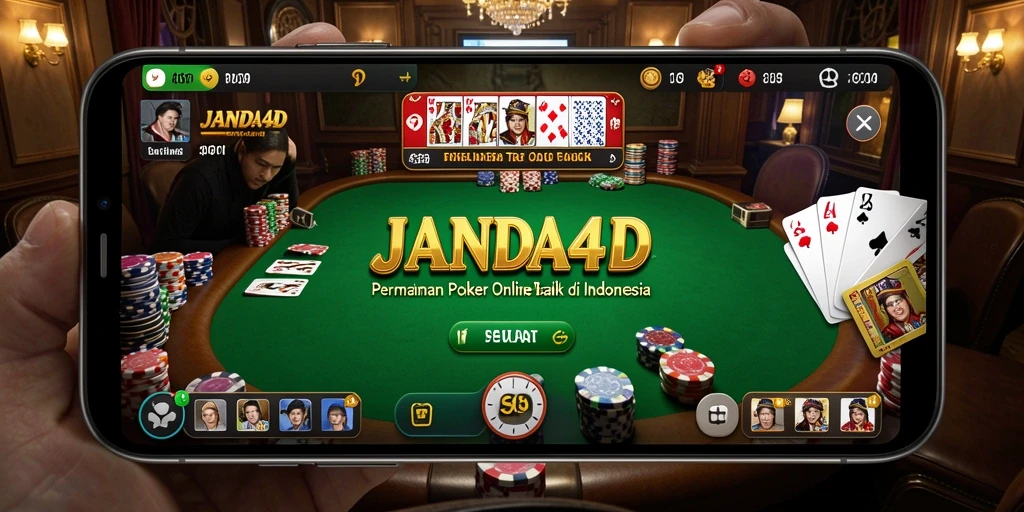 Tampilan utama JANDA4D yang menarik dengan berbagai permainan poker.