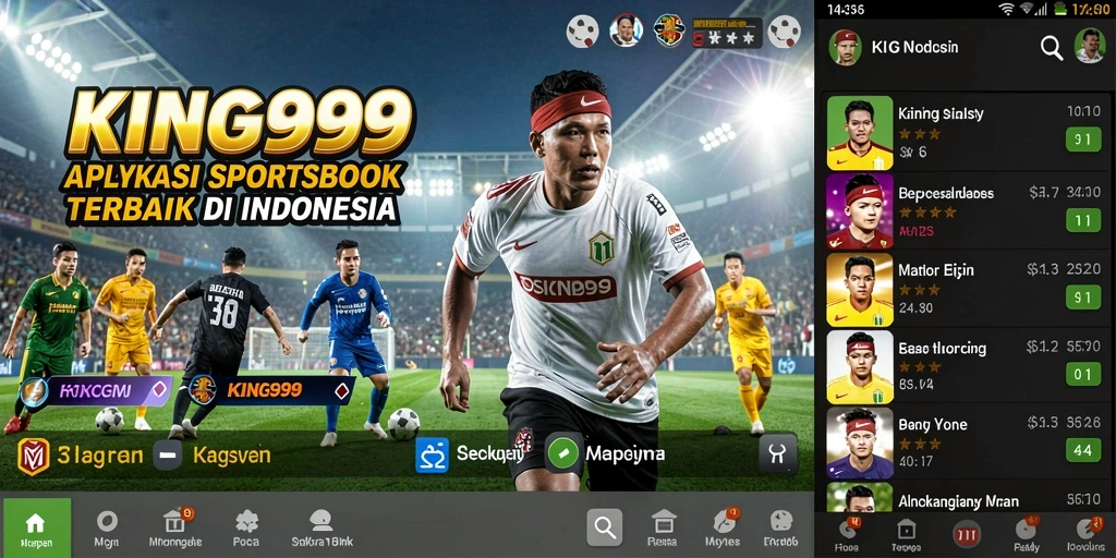Screenshot utama KING999 menampilkan antarmuka taruhan olahraga yang menarik.