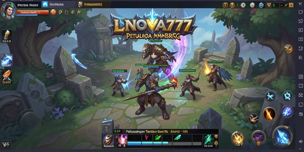 Screenshot menampilkan gameplay menarik di dunia MMORPG LNOVA777.