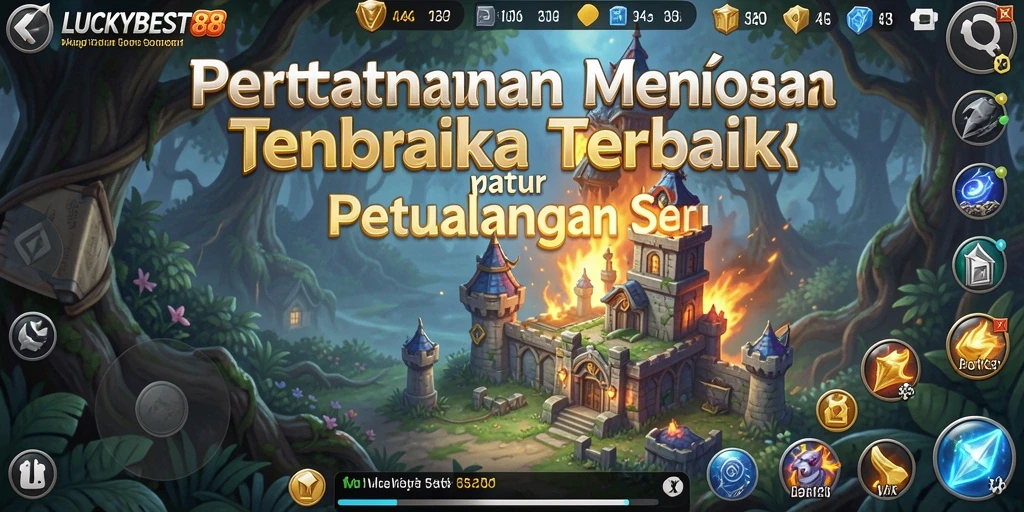Screenshot menampilkan aksi intens dalam gameplay Tower Defense di LUCKYBEST88.