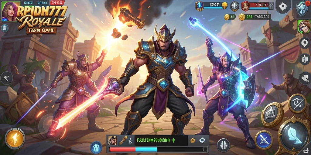 Tangkapan layar RPIDN777 menunjukkan aksi pertempuran hebat dalam mode Battle Royale.
