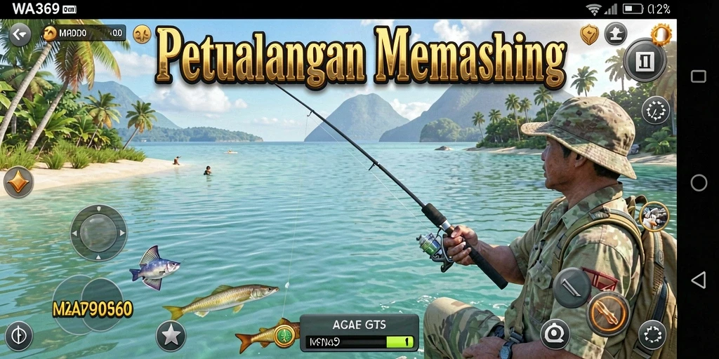 Tampilan gameplay memancing yang seru dan menantang di WA369.