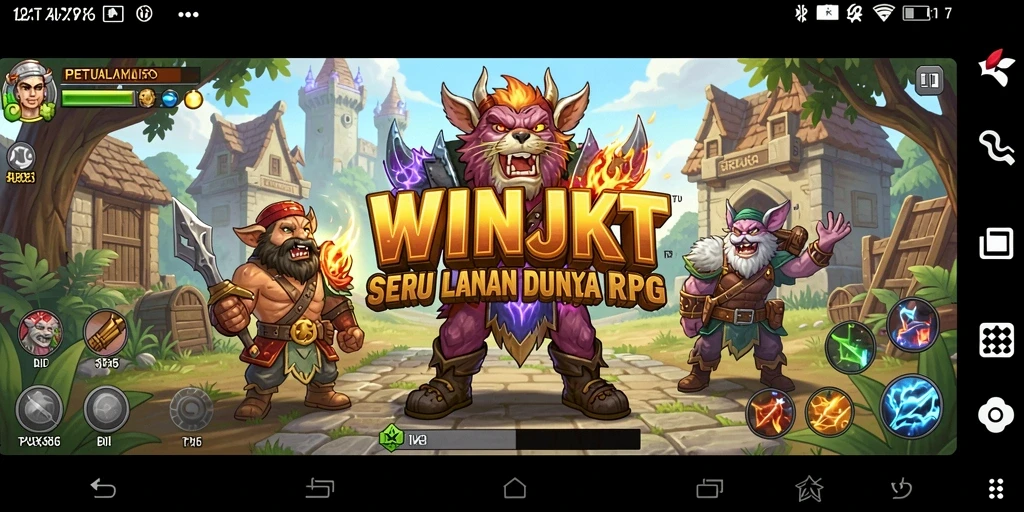 Tampilan gameplay seru di WINJKT dengan aksi RPG mendebarkan.